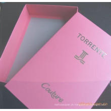 Caixa de empacotamento do vestuário de papel luxuoso de Toptint com logotipo feito sob encomenda